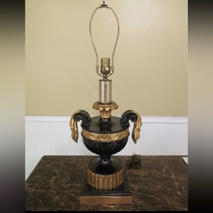 Black & Gold Regency Vintage Table Lamp